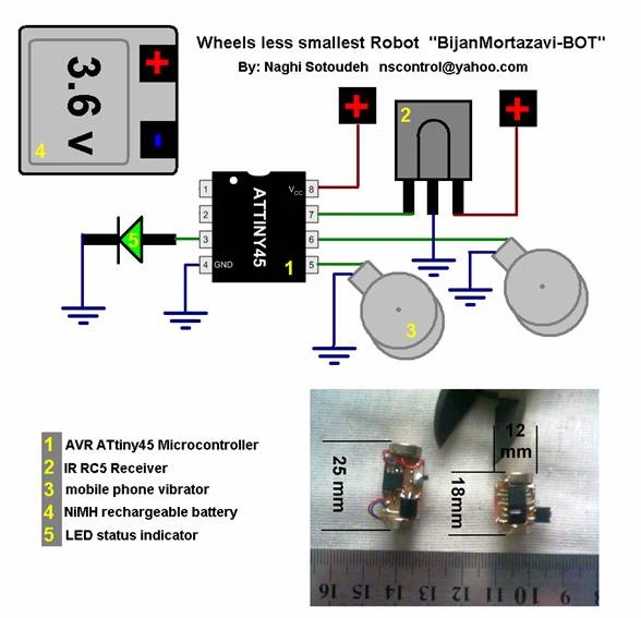 Remote Controlled RC Vibrobot Schematic Remote Controlled RC Vibrobot Schematic